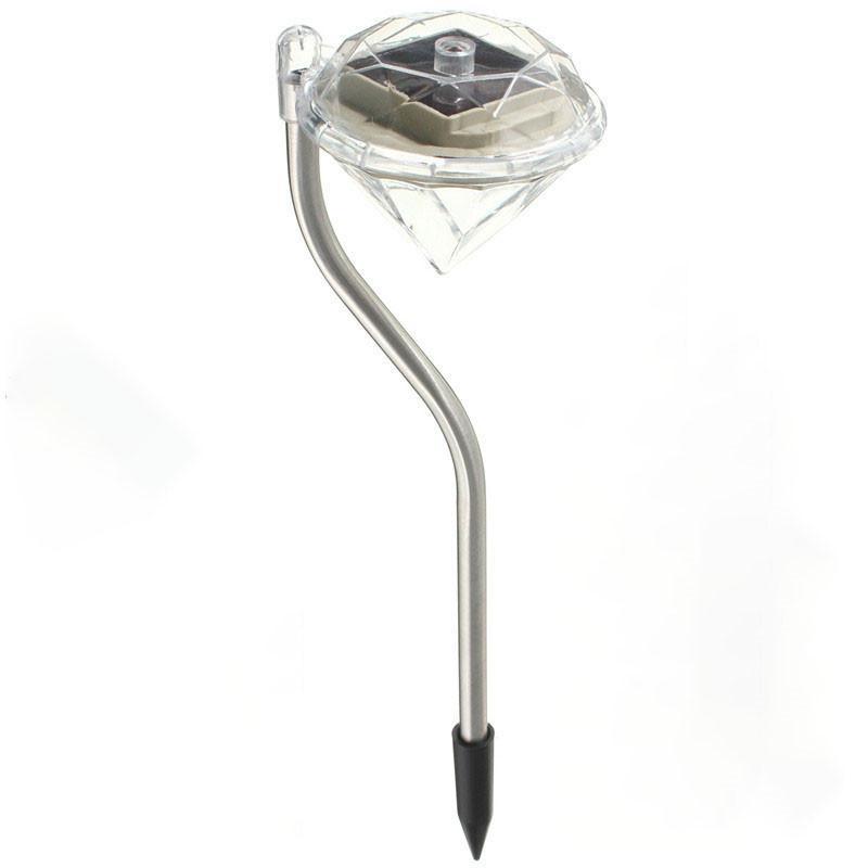 4 Solar Garden Diamond LED Lamps