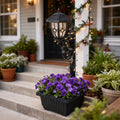 NoWire GardenGlow Solar Lamp Post with Planter