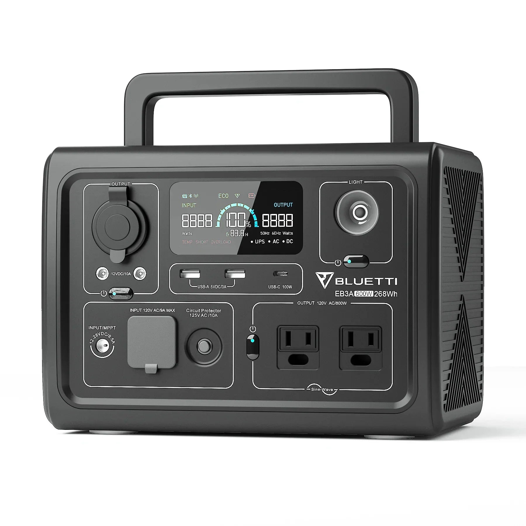 BLUETTI EB3A Portable Power Station – 268Wh LiFePO4