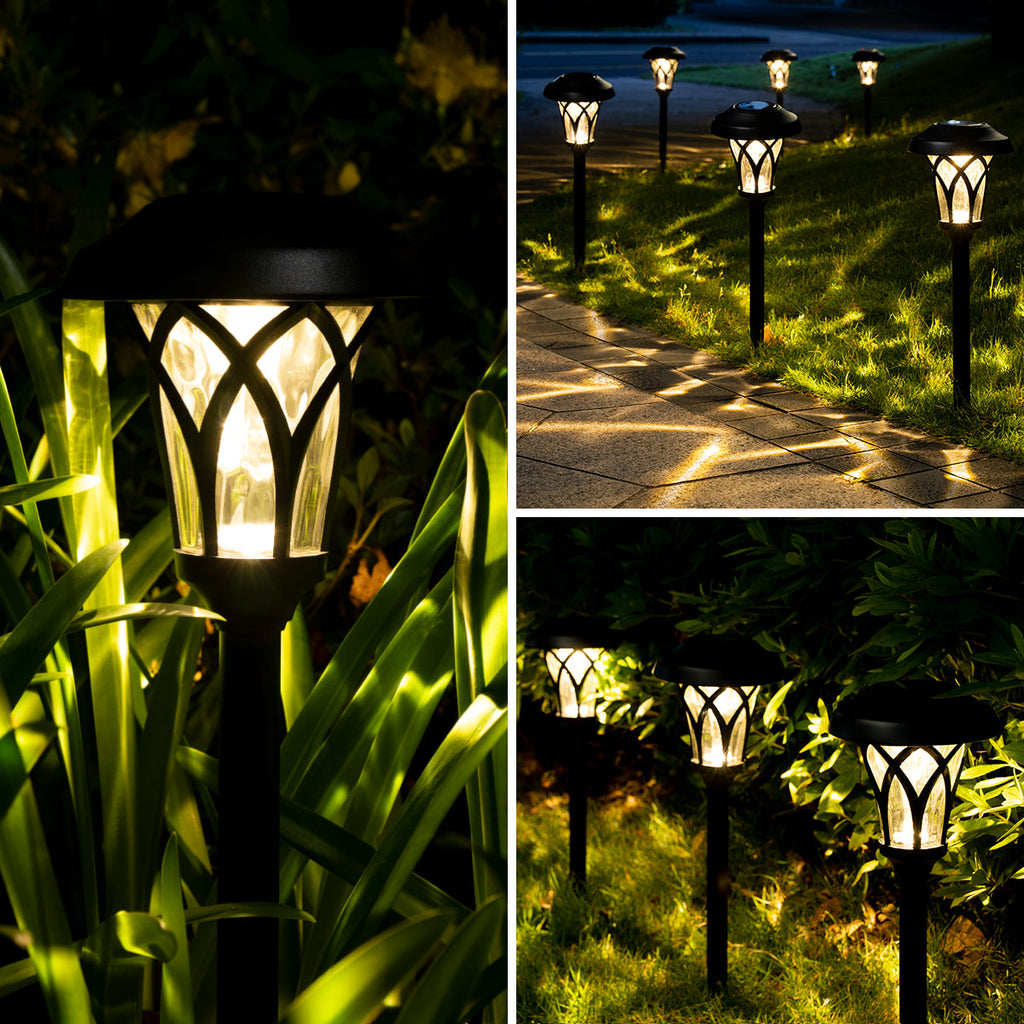 NoWire TulipGlow Solar Pathway Lights – 6 Pack