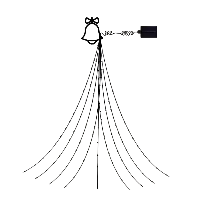 NoWire Solar Waterfall Christmas Tree Lights