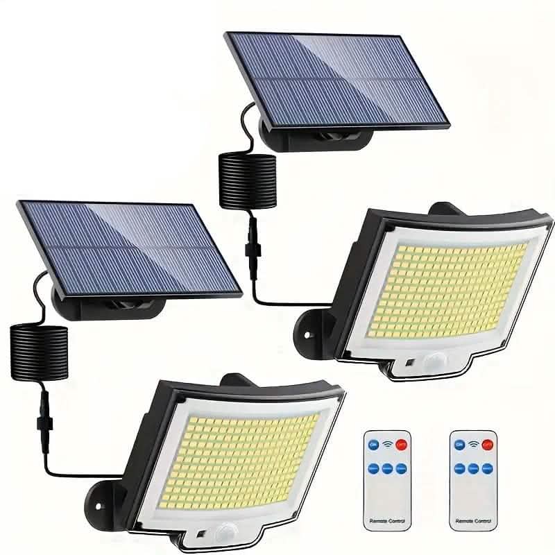 2-Pack Solar Wall Lights with Split Panel