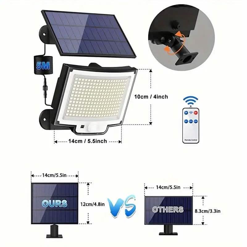 2-Pack Solar Wall Lights with Split Panel