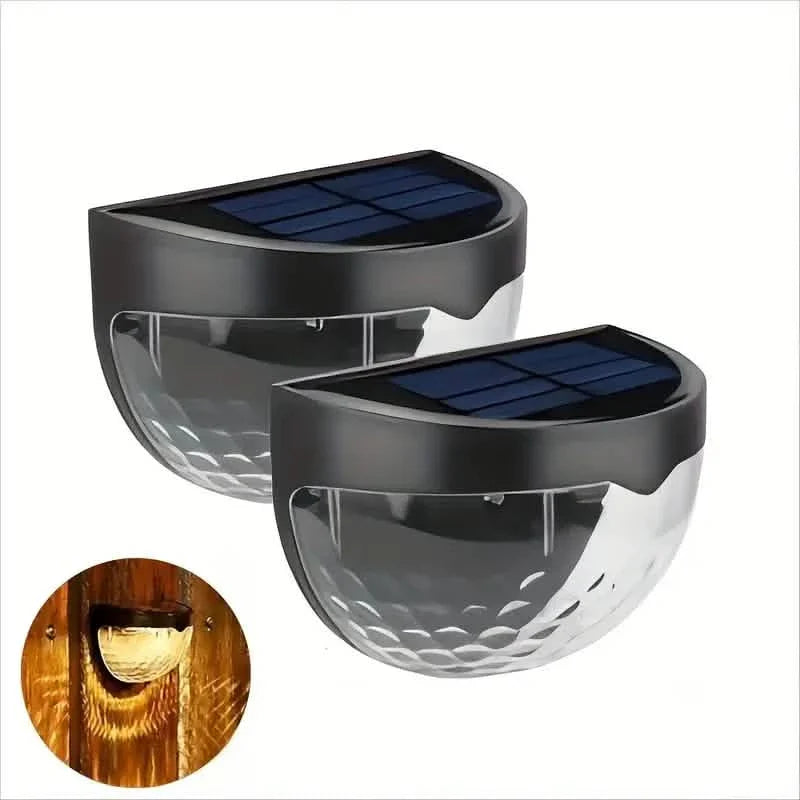 2-Pack Solar Fence, Deck & Wall Lights