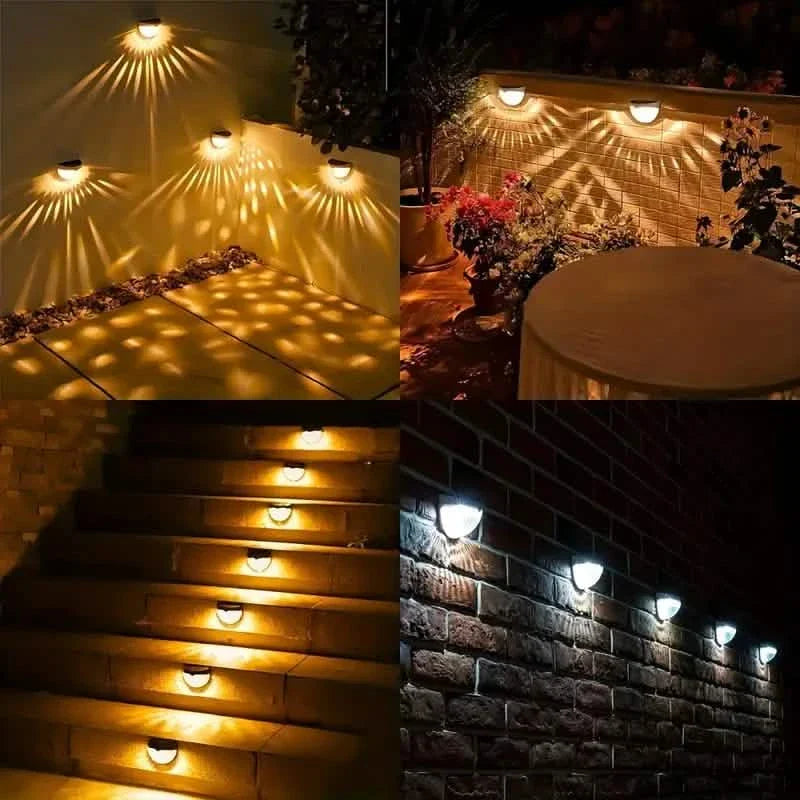 2-Pack Solar Fence, Deck & Wall Lights