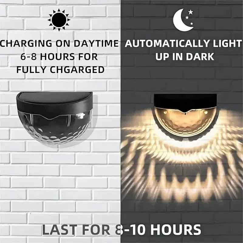 2-Pack Solar Fence, Deck & Wall Lights