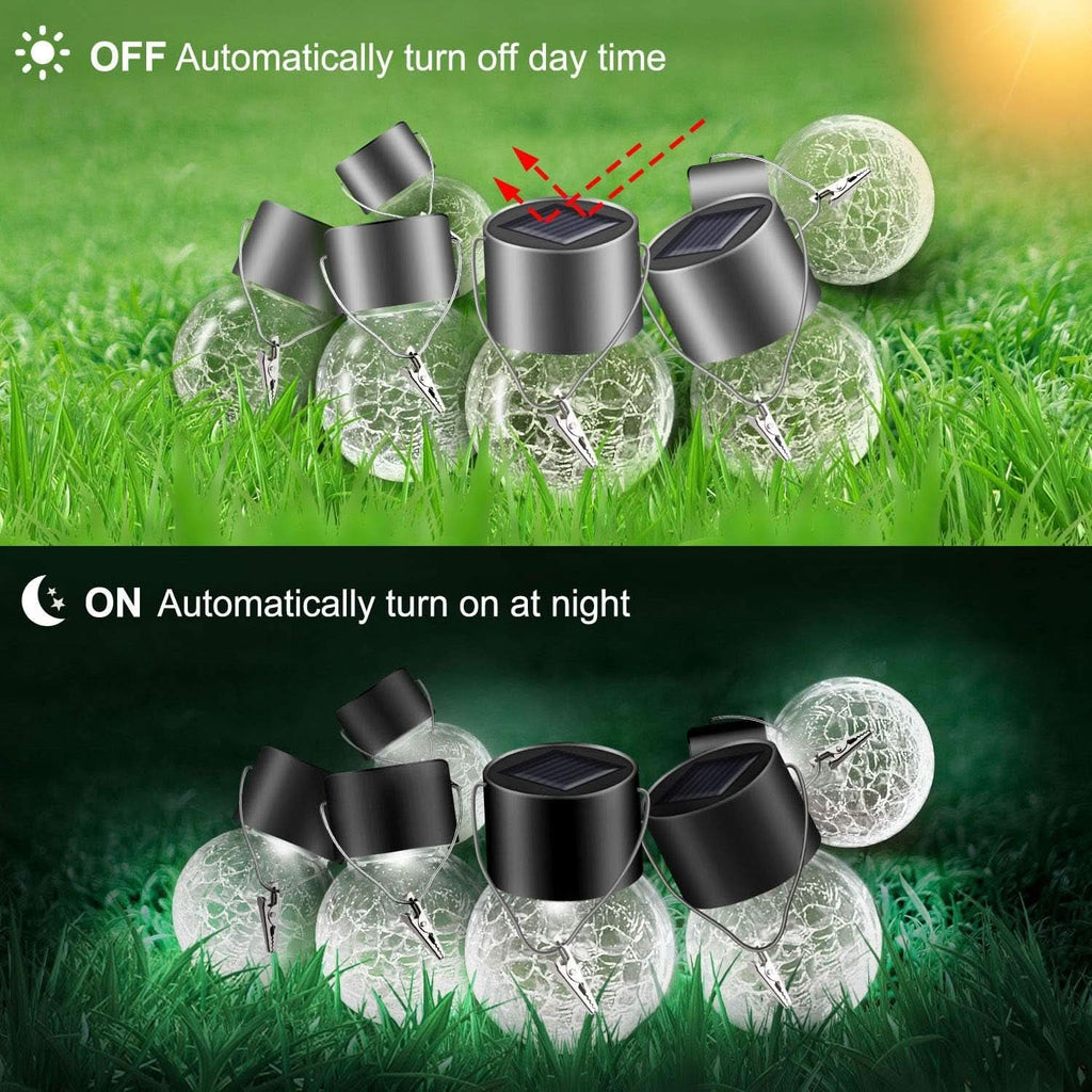 NoWire Hanging Globe Lights Waterproof Cold White 24 Pack