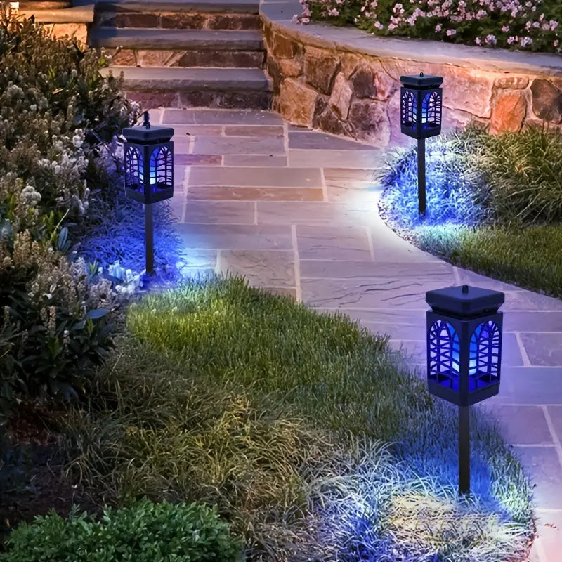 NoWire FlameGlow Solar Flickering Lanterns – 4 Pack