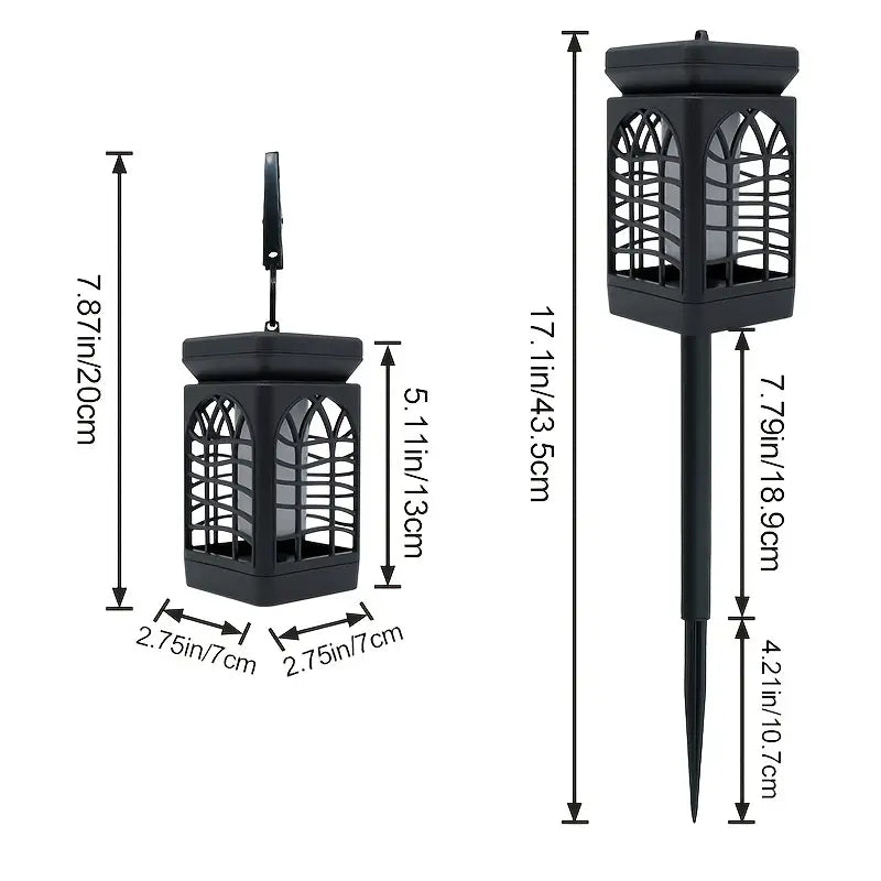 NoWire FlameGlow Solar Flickering Lanterns – 4 Pack