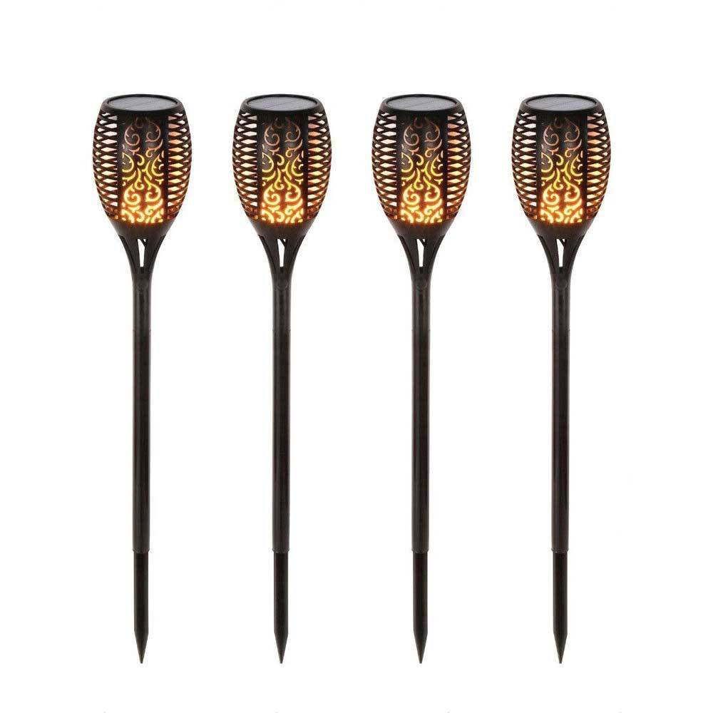 NoWire EmberFlame Solar Torch Lights – 4 Pack