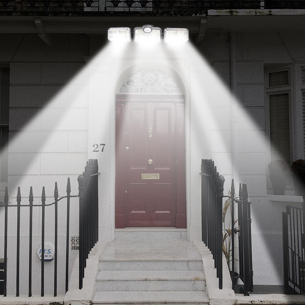 NoWire MotionGuard Solar Security Spotlight – 3 Head