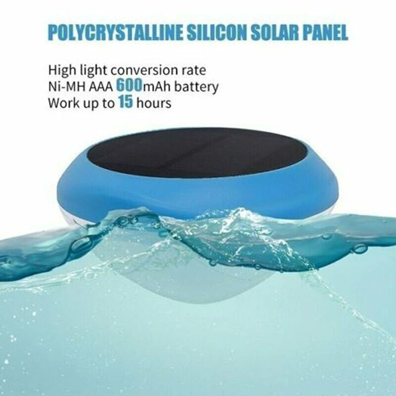 NoWire AquaGlow Solar Floating Pool Light