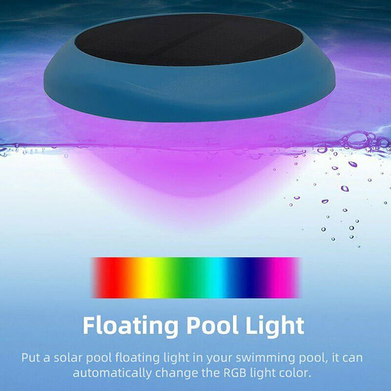 NoWire AquaGlow Solar Floating Pool Light