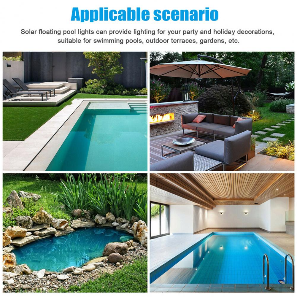 NoWire AquaGlow Solar Floating Pool Light