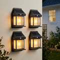 NoWire Sentry Solar Wall Lanterns – 4 Pack