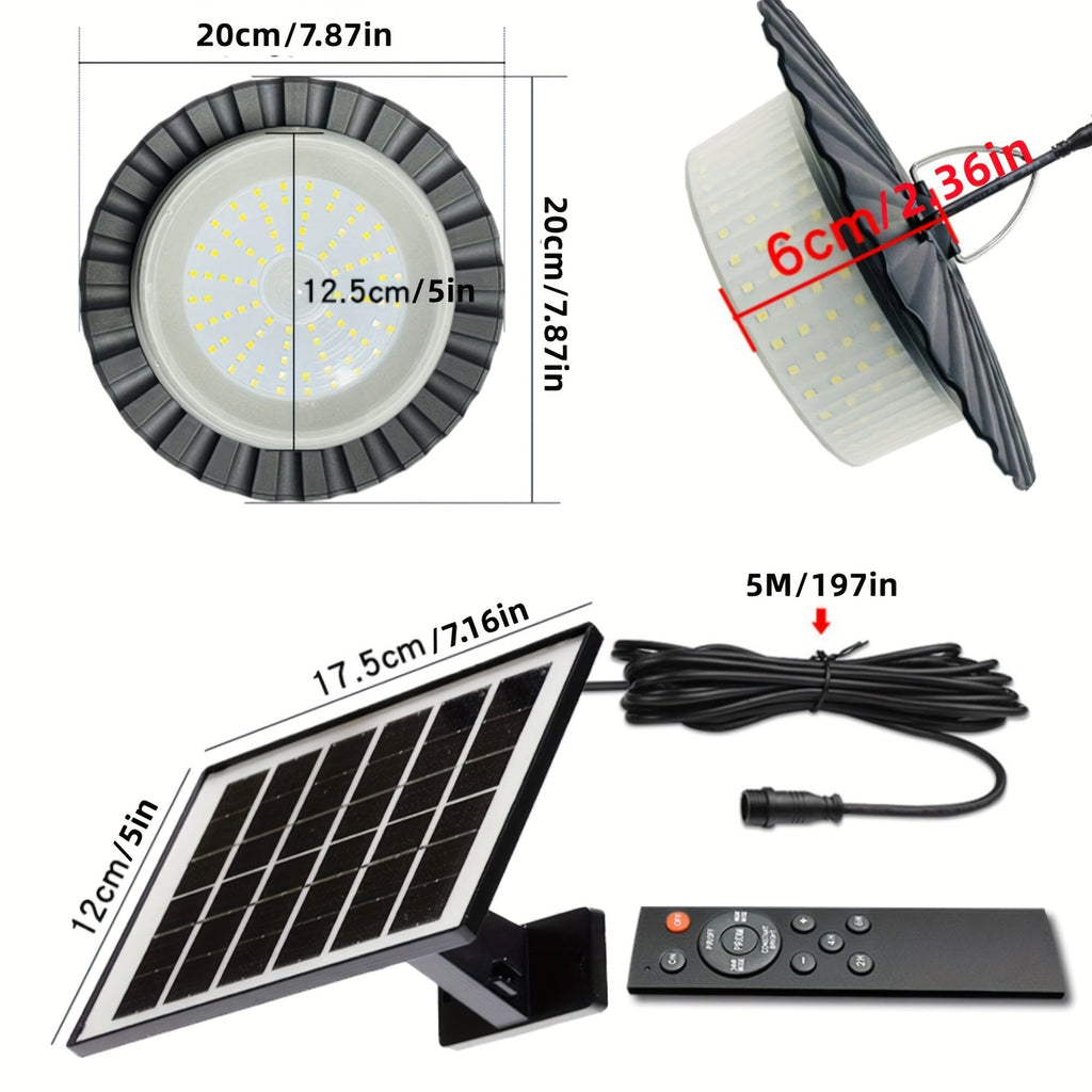 NoWire SunBeam Solar Pendant Light with Remote – 244 LED