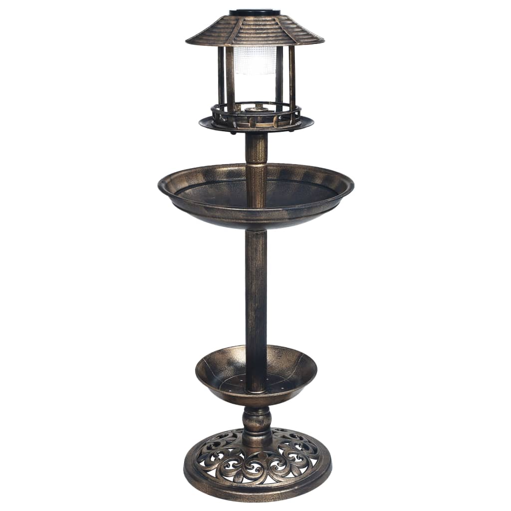 NoWire Solar LED Birdbath Fountain Light – Bronze