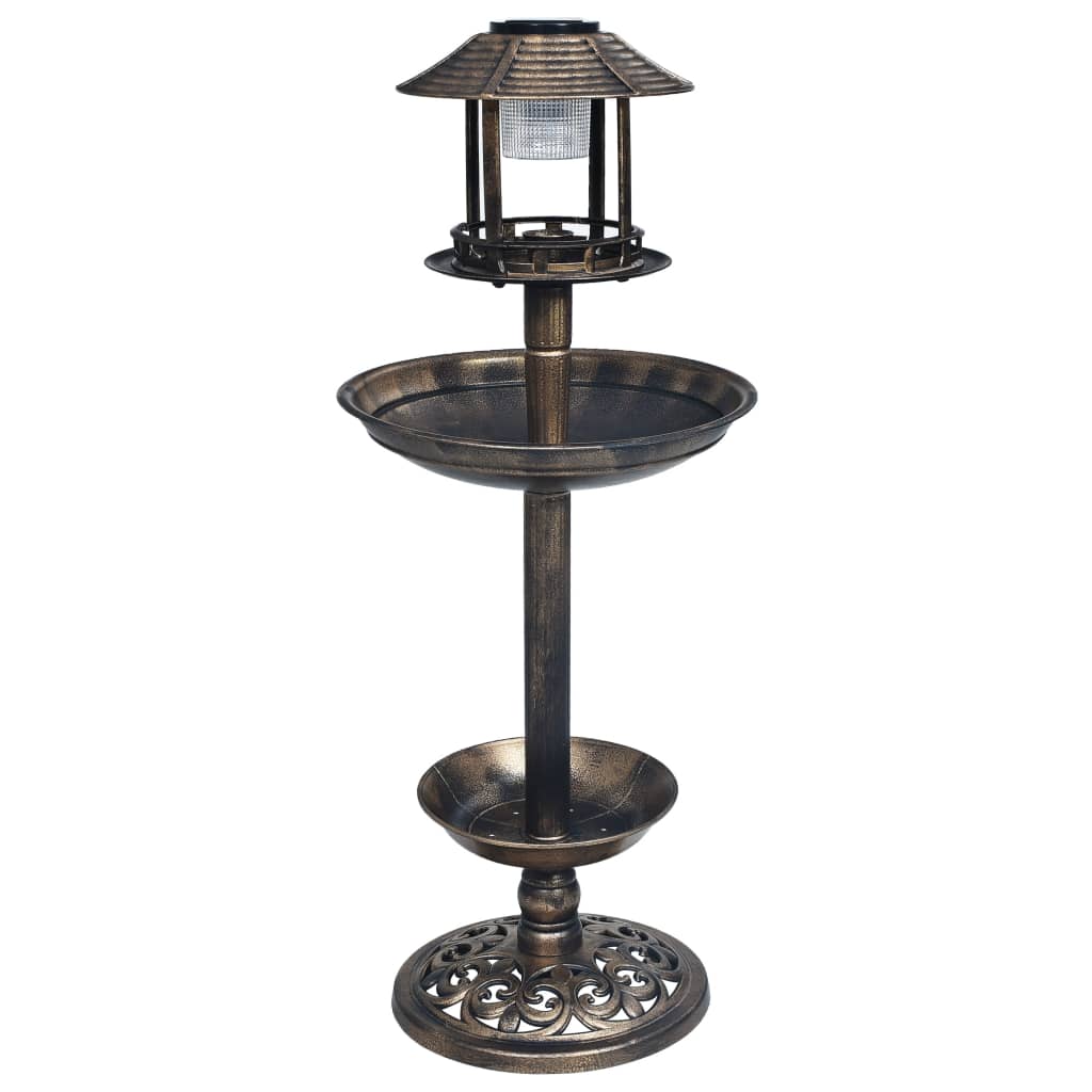 NoWire Solar LED Birdbath Fountain Light – Bronze
