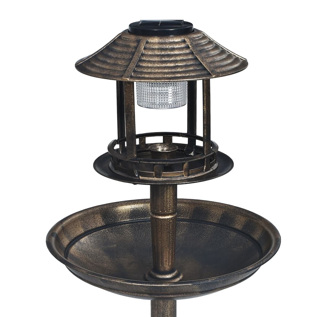 NoWire Solar LED Birdbath Fountain Light – Bronze