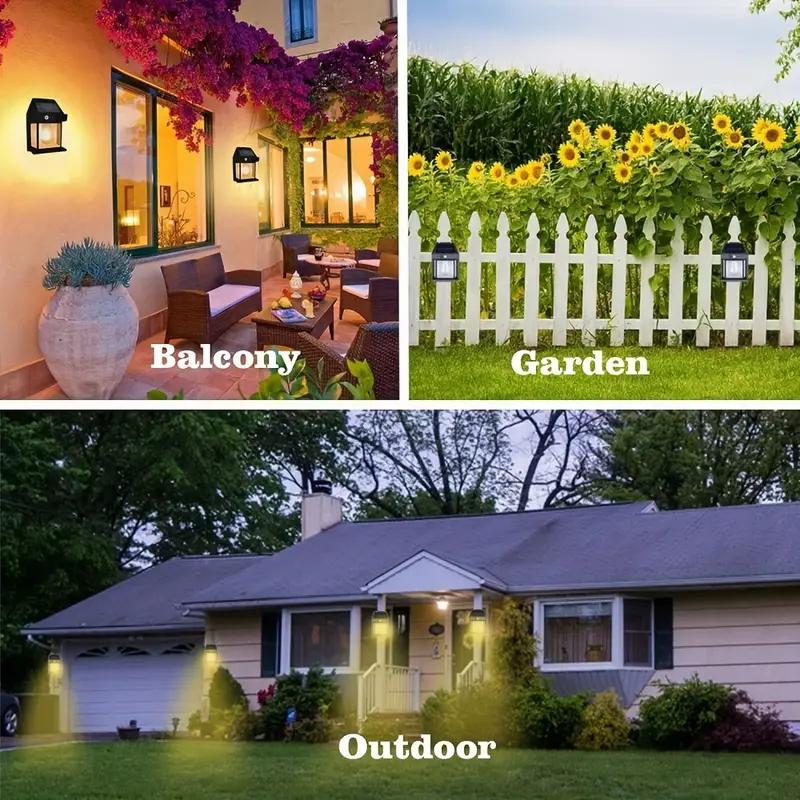 NoWire Sentry Solar Wall Lanterns – 4 Pack