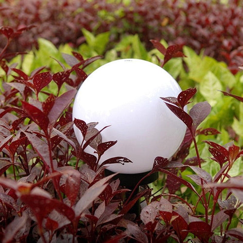 AuraSphere Frosted Globe Solar Pathway Lights (Waterproof Landscape Stake)