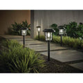 NoWire LumaPath Solar Glass Pathway Lights – 4 Pack