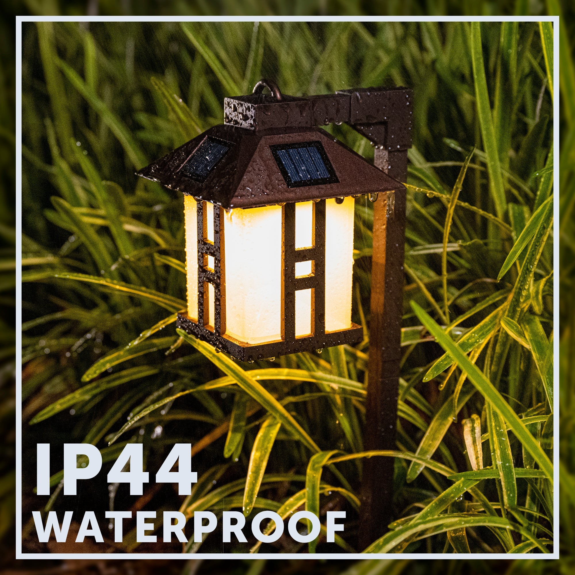 NoWire GardenLantern Solar Path Lights – 4 Pack