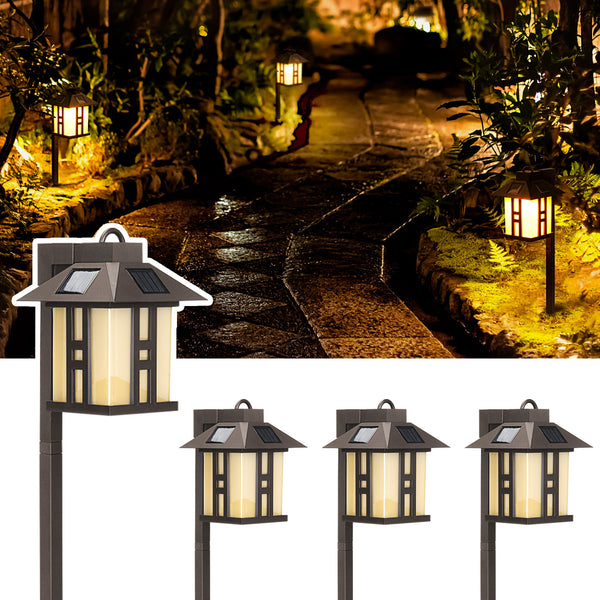 GardenLantern Solar Path Lights – 4 Pack