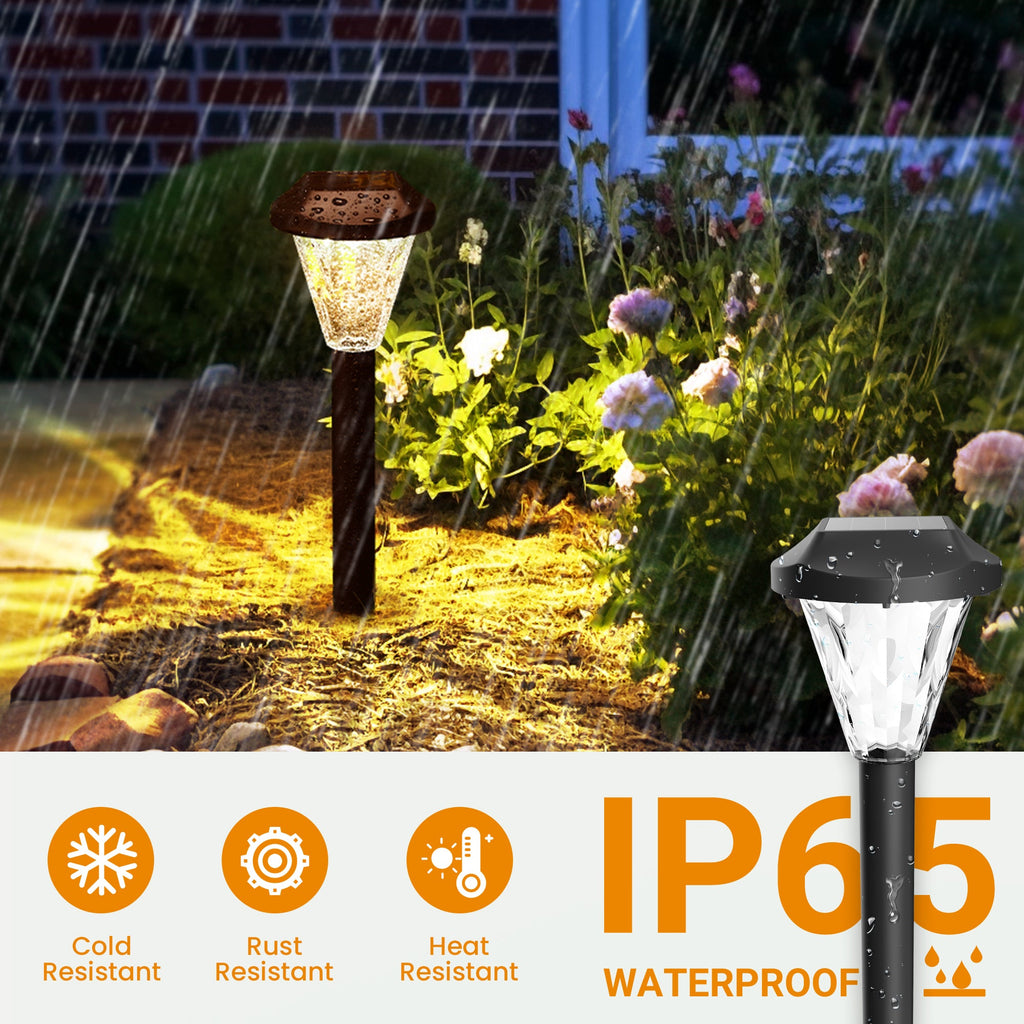 NoWire StarPath Solar Pathway Lights – 8 Pack