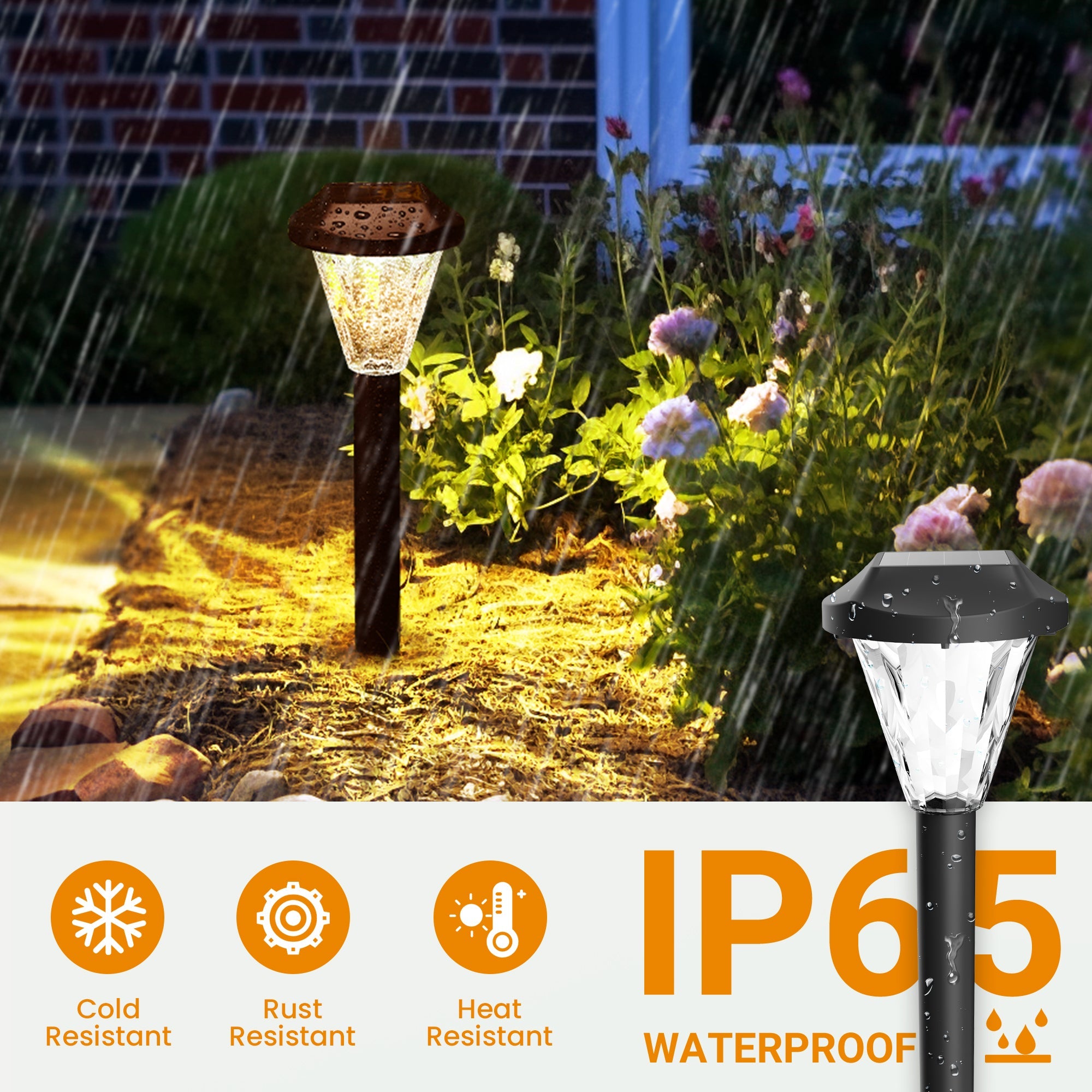 NoWire StarPath Solar Pathway Lights – 8 Pack