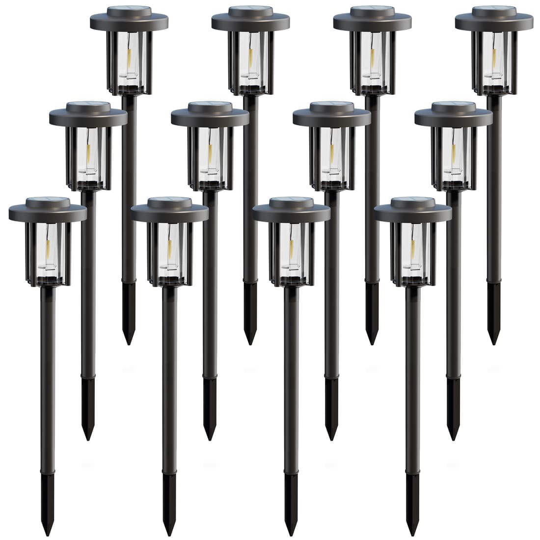 NoWire HeritageGlow Solar Pathway Lights – 8 Pack