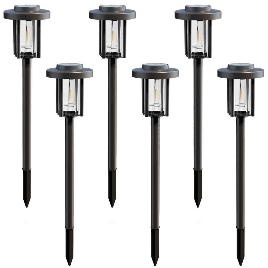 NoWire HeritageGlow Solar Pathway Lights – 8 Pack