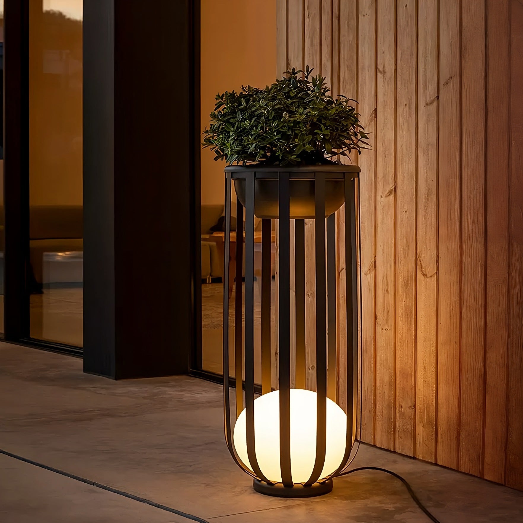 NoWire SolarGlow Outdoor LED Plant Stand