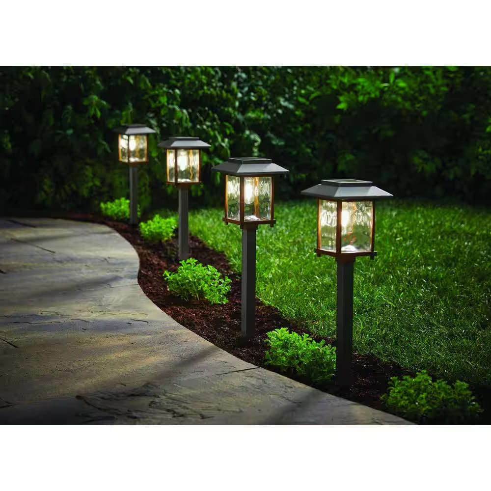 NoWire Solara Bronze Solar Pathway Lights – 4 Pack