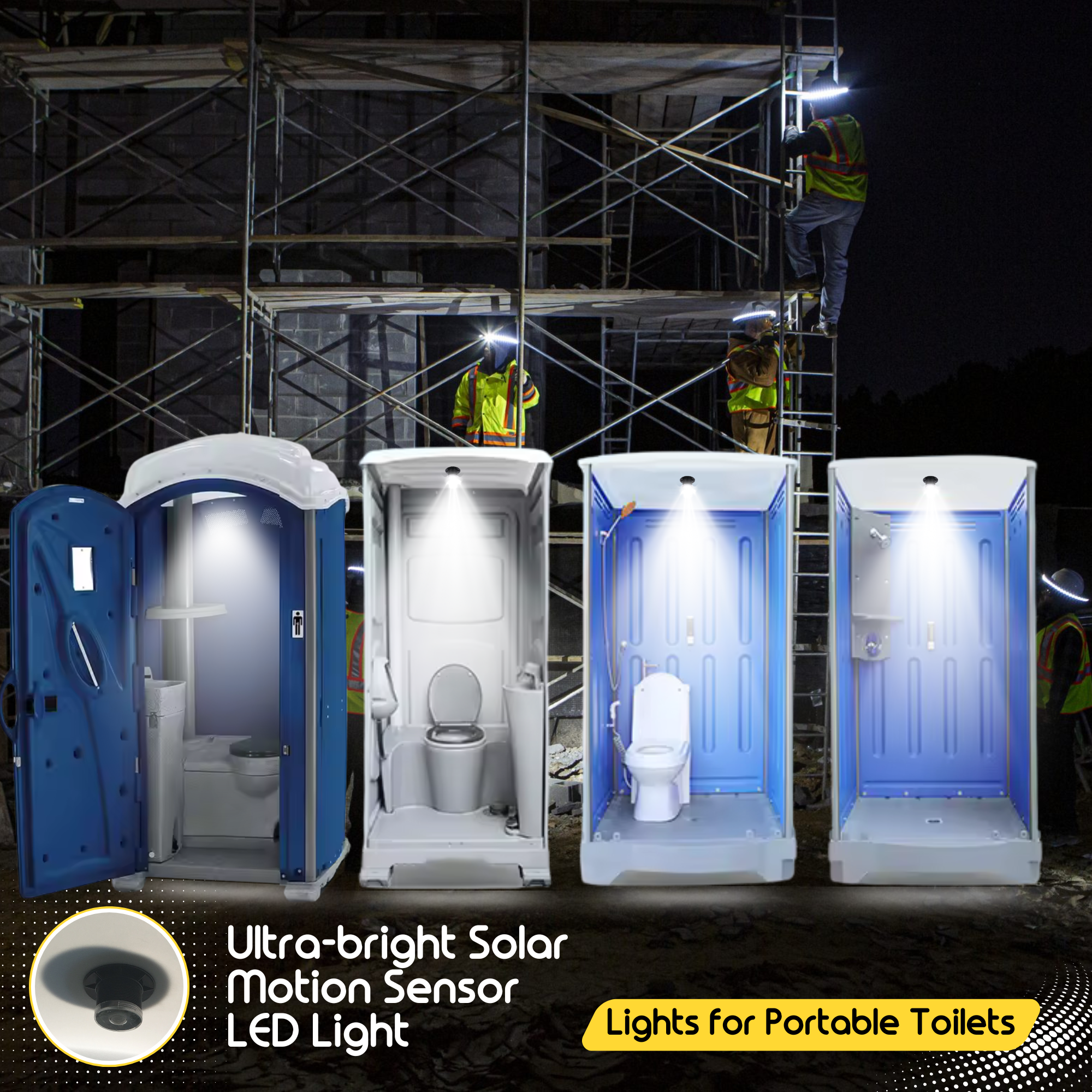 NoWire MultiTask Solar Motion Light – Portable Shed, Cabin & Utility Sconce