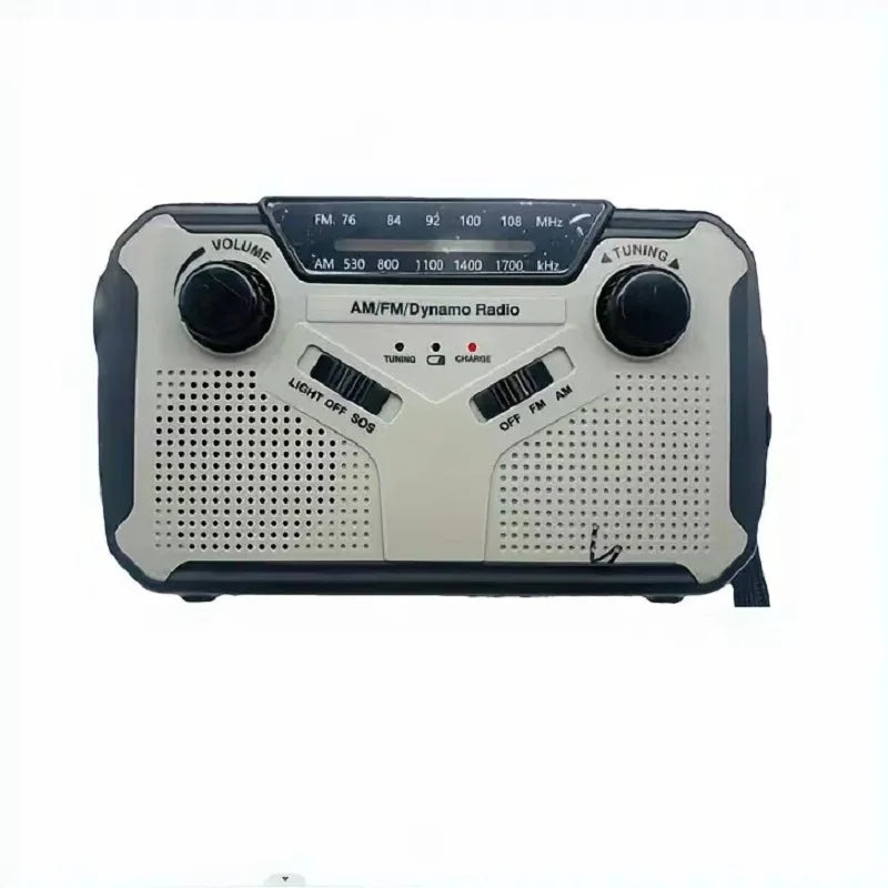 NoWire Solar Emergency Radio 4000mAh – Grey