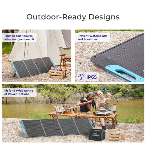 200W Portable Solar Panel – IP65 Waterproof Foldable Solar Charger for Power Station, RV & Camping