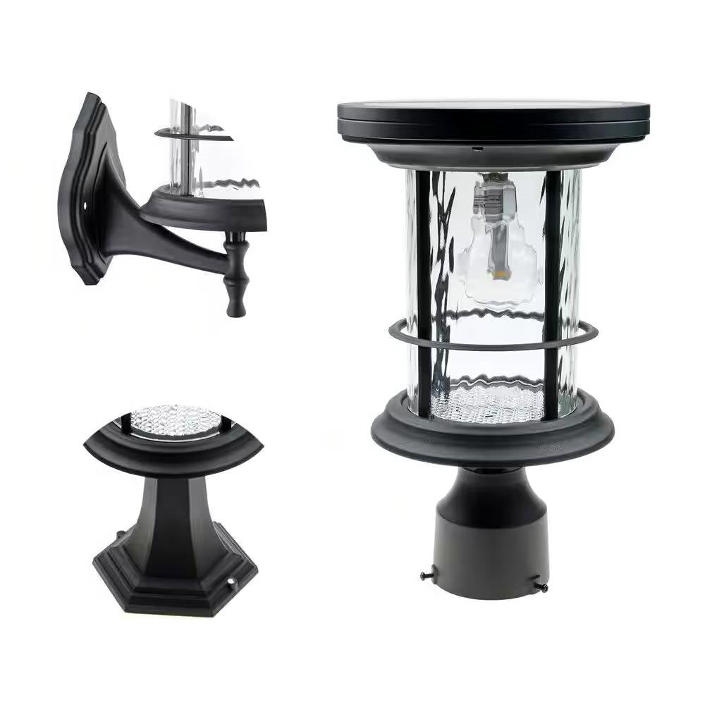 NoWire FlexGlow Solar Lantern – Pole, Base & Wall Mount