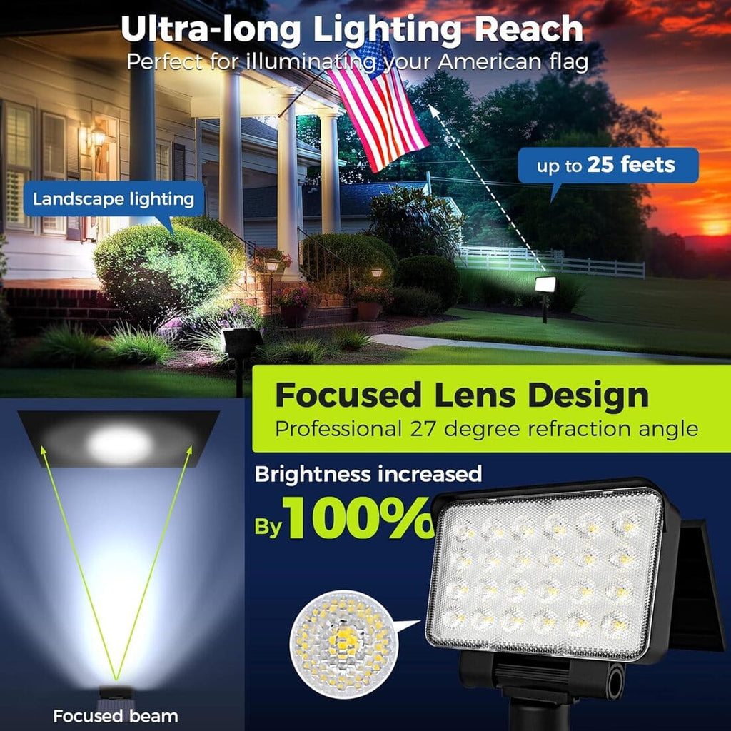 NoWire Solar Landscape Spotlights – 2 Pack