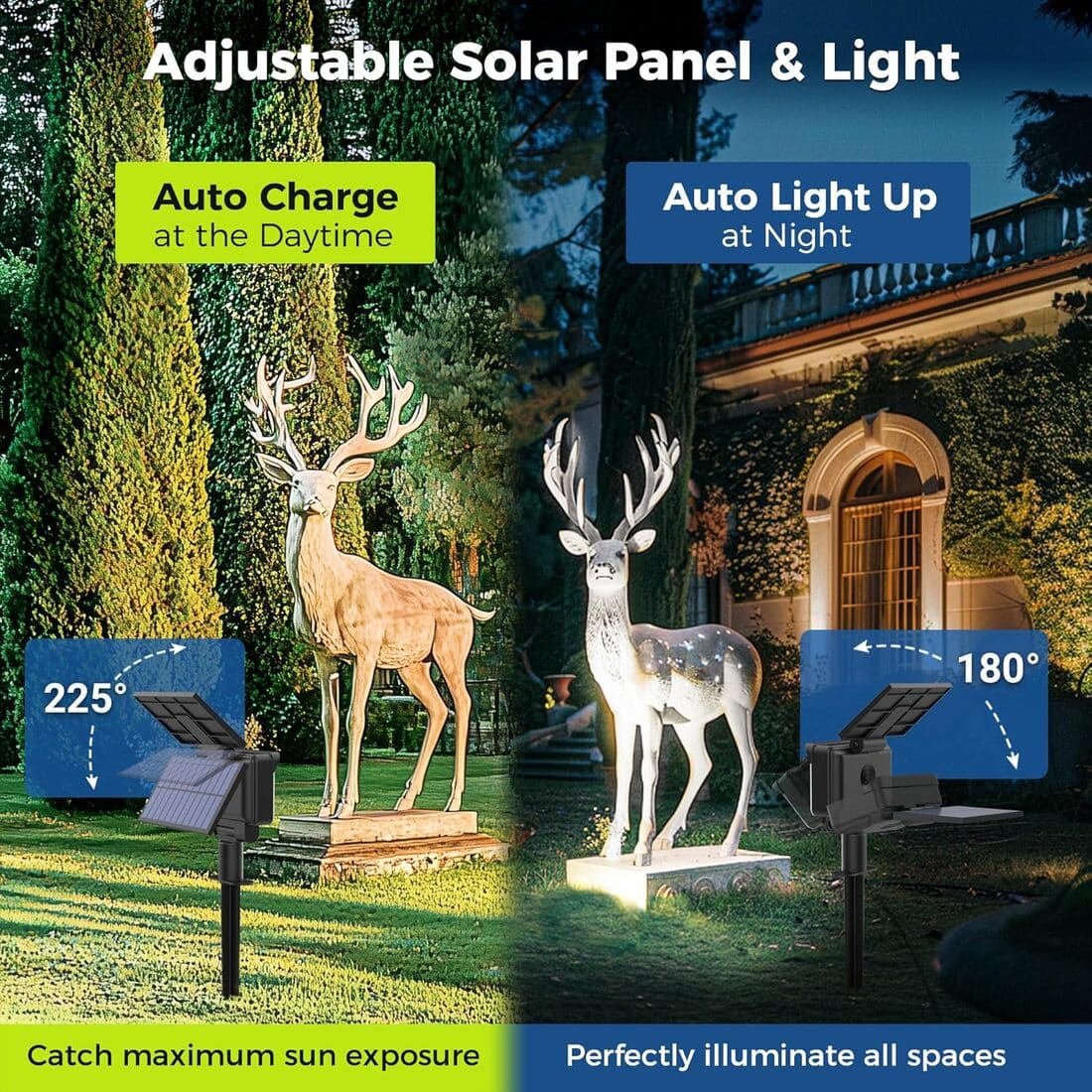 NoWire Solar Landscape Spotlights – 2 Pack