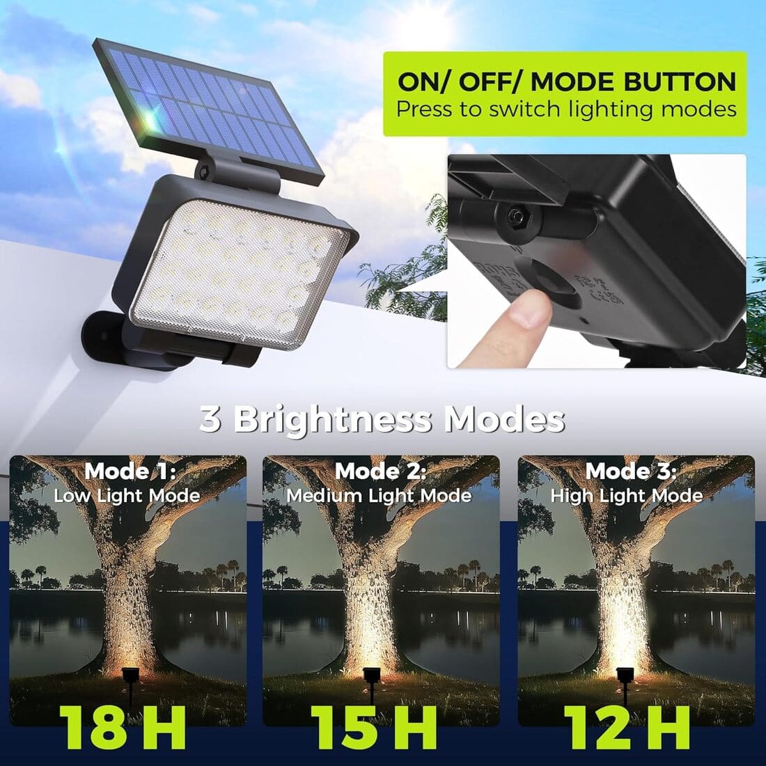 NoWire Solar Landscape Spotlights – 2 Pack