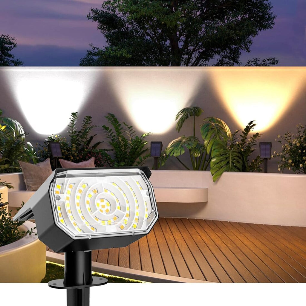 NoWire BeamPro Solar Landscape Spotlights – 2 Pack