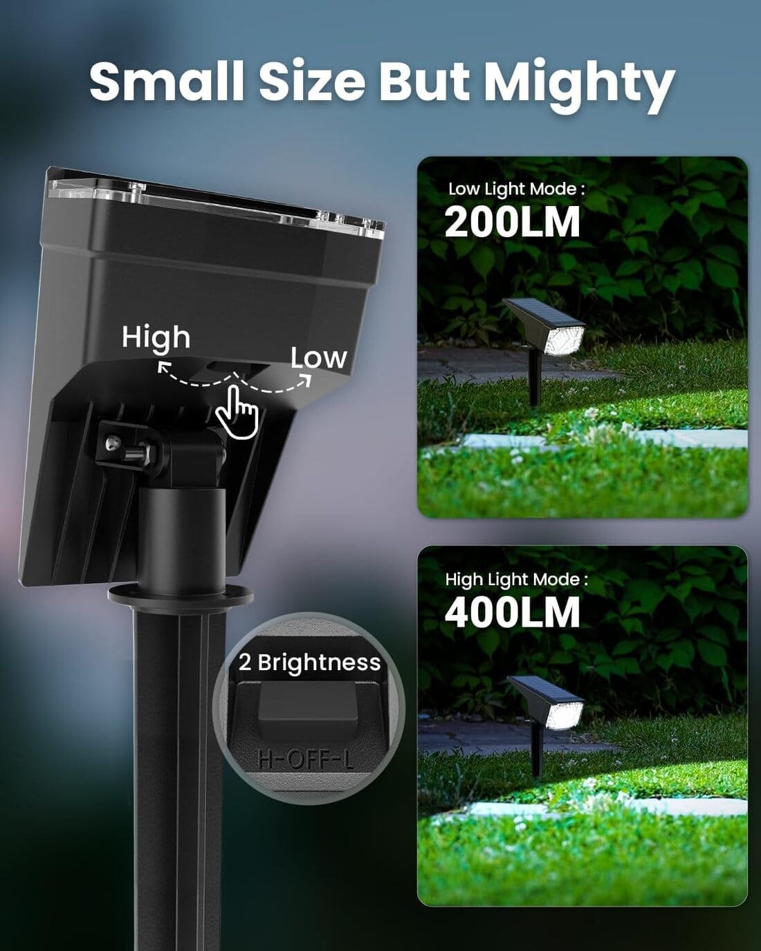 NoWire MiniBeam Solar Spotlights – 400 Lumens – 6 Pack