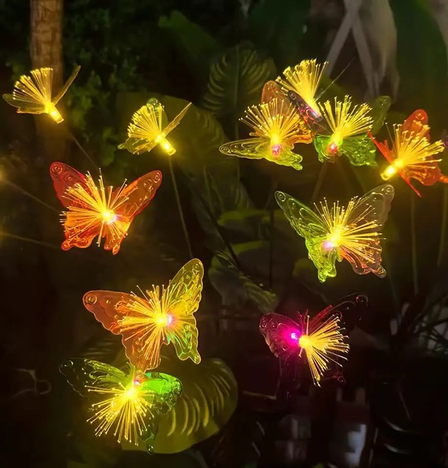 Outdoor Fiber Optic Butterfly Decoration