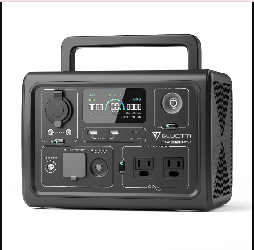 BLUETTI EB3A Portable Power Station – 268Wh LiFePO4