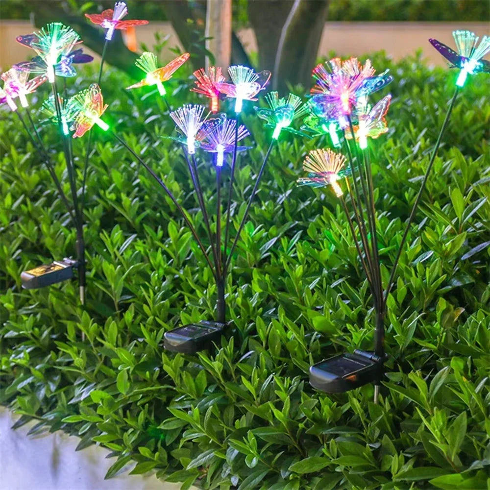 Outdoor Fiber Optic Butterfly Decoration