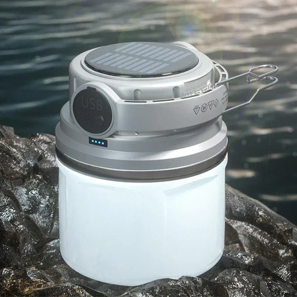 TrailGlow Solar Rechargeable Camping Lantern – 1100 Lumens