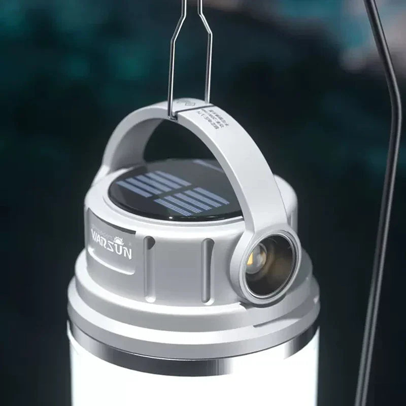 TrailGlow Solar Rechargeable Camping Lantern – 1100 Lumens