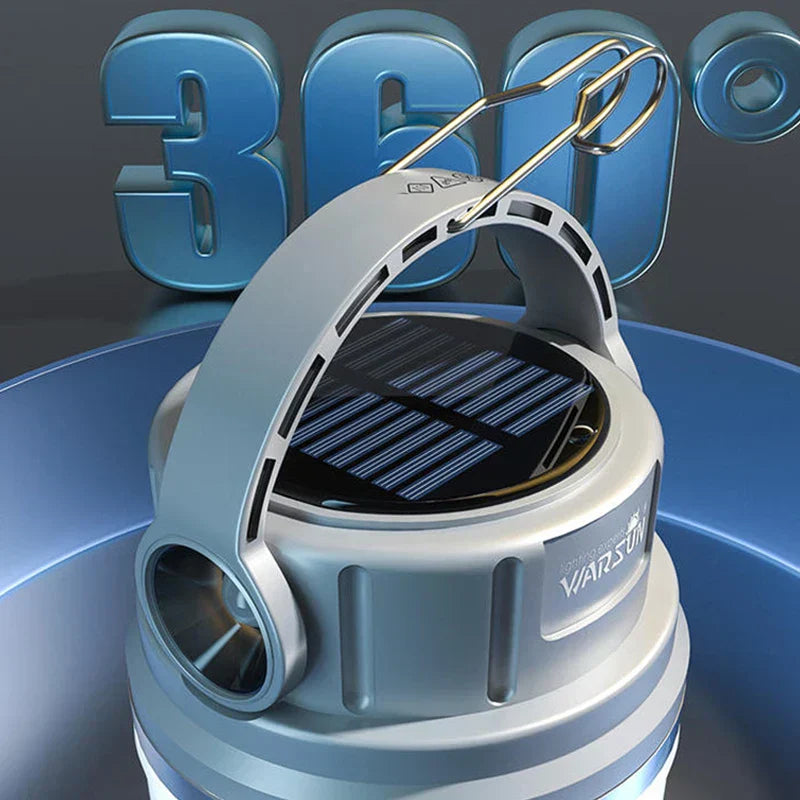 TrailGlow Solar Rechargeable Camping Lantern – 1100 Lumens