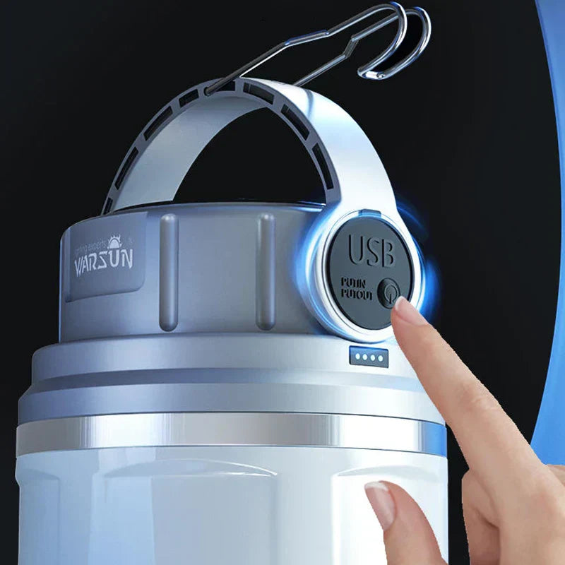 TrailGlow Solar Rechargeable Camping Lantern – 1100 Lumens